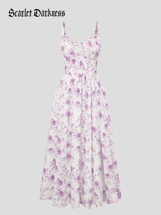 SUZANNE™ - Summer Slit Floral Dress