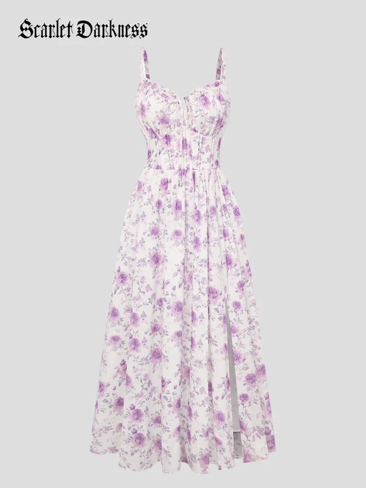 SUZANNE™ - Summer Slit Floral Dress