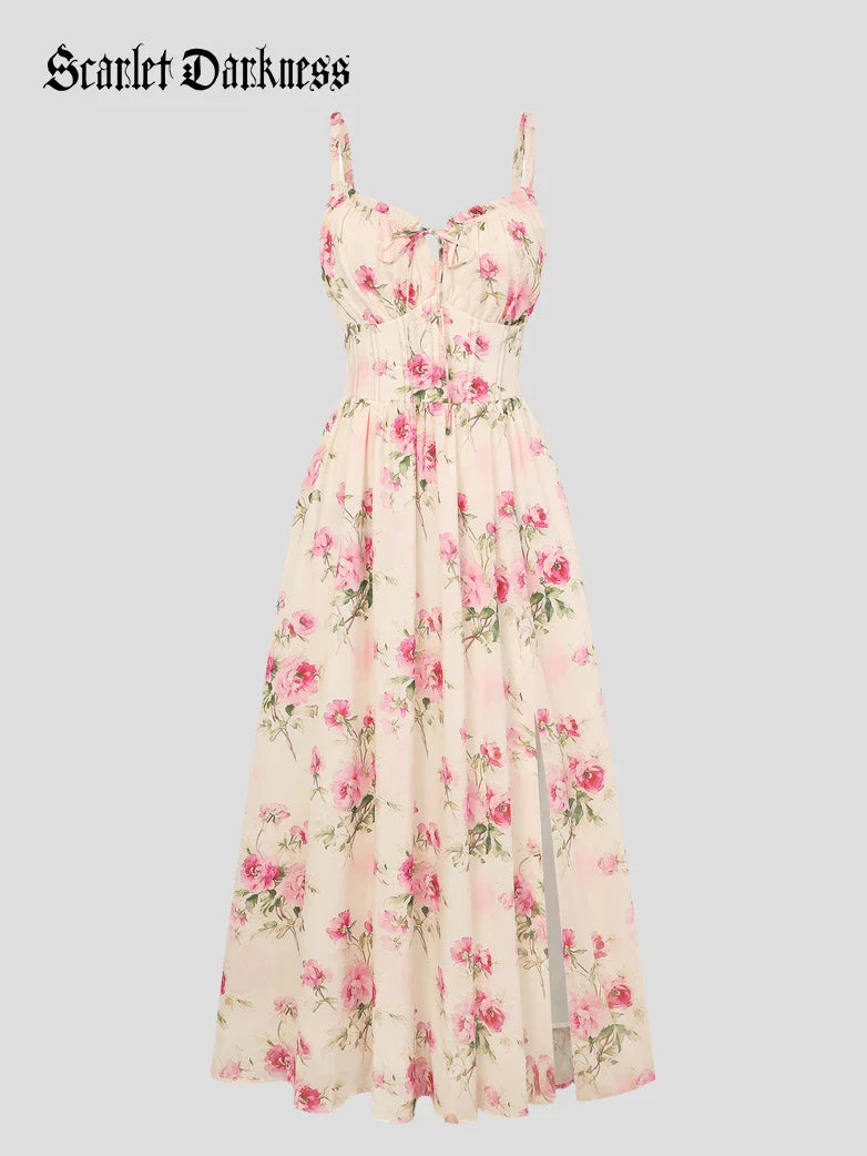 SUZANNE™ - Summer Slit Floral Dress