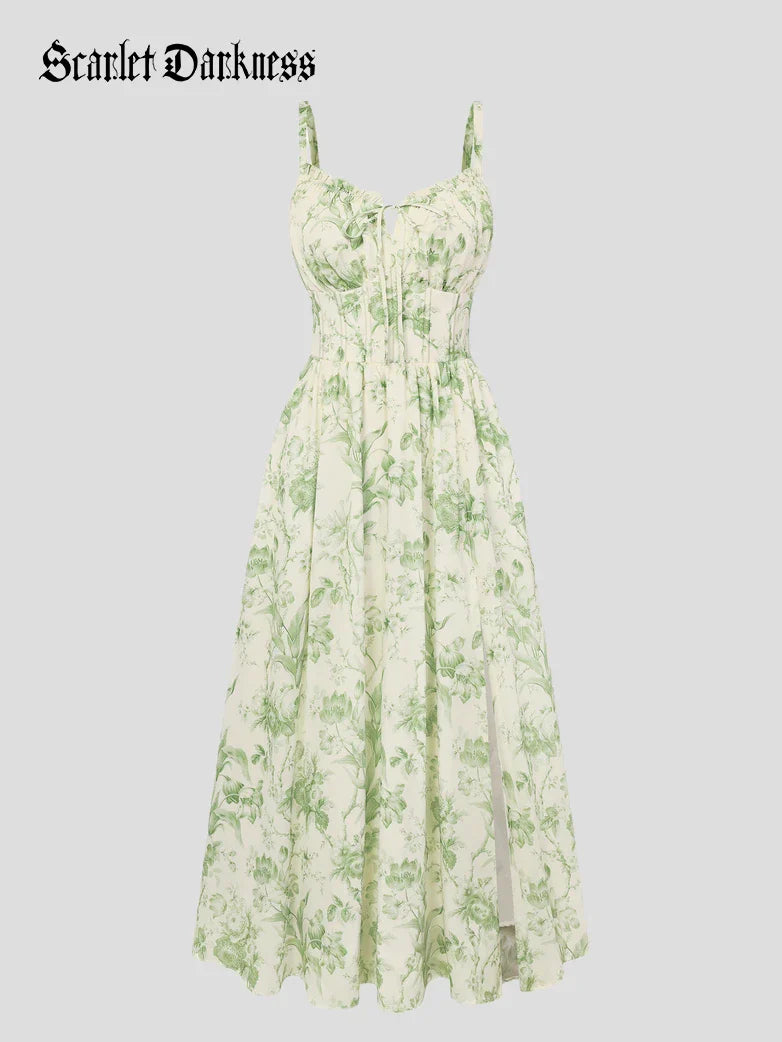 SUZANNE™ - Summer Slit Floral Dress
