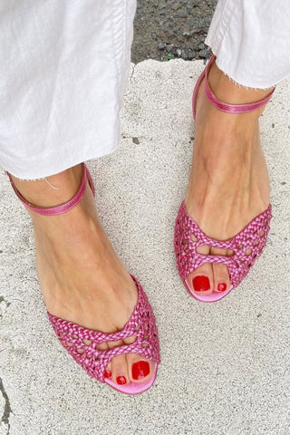 ISADORA™ - Woven Gold Statement Sandals