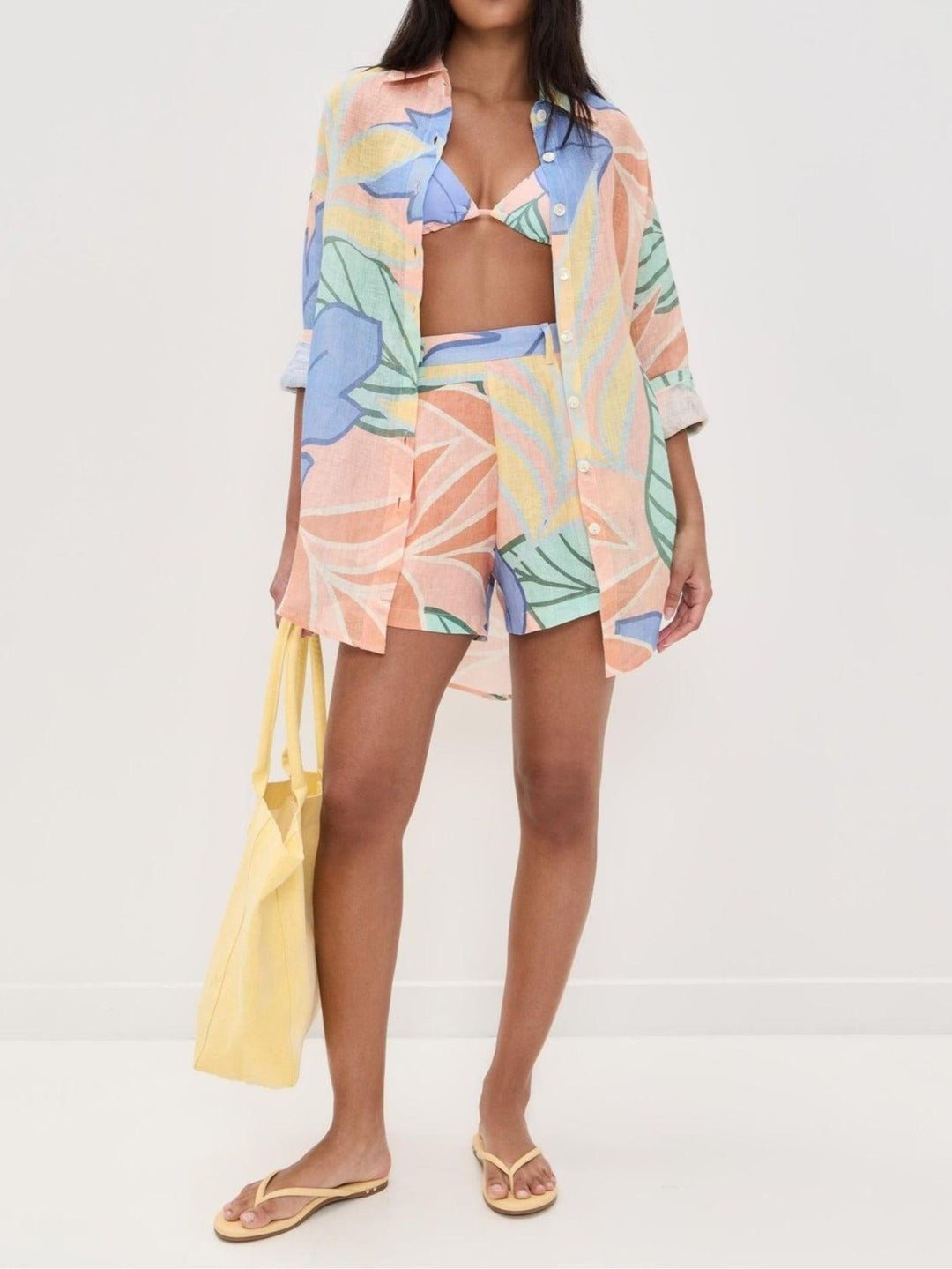 Lavinia™ - Tropical Leaf Printed Short Set