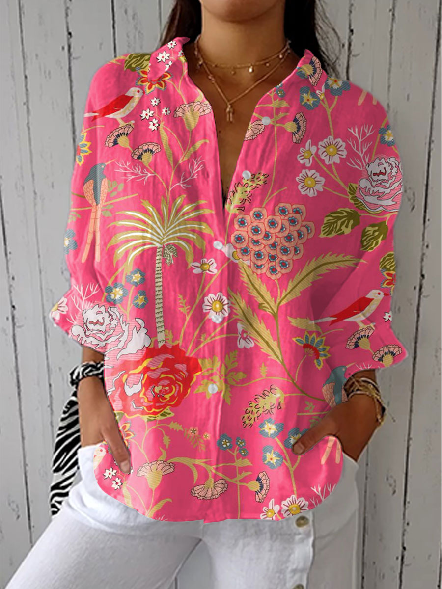 Emmeline - Tropical Blossom Blouse