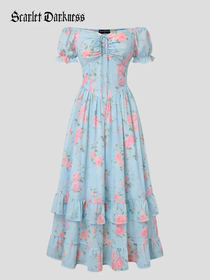 SEVERINE™ - Off-Shoulder Floral Pocket Sundress