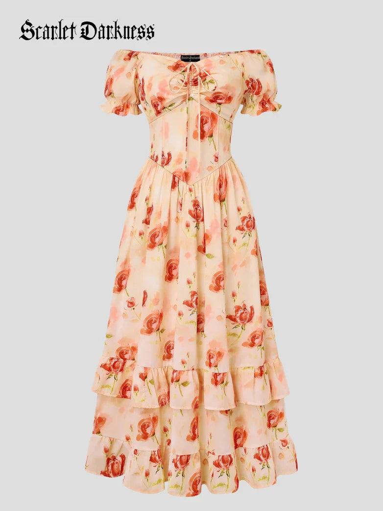 SEVERINE™ - Off-Shoulder Floral Pocket Sundress