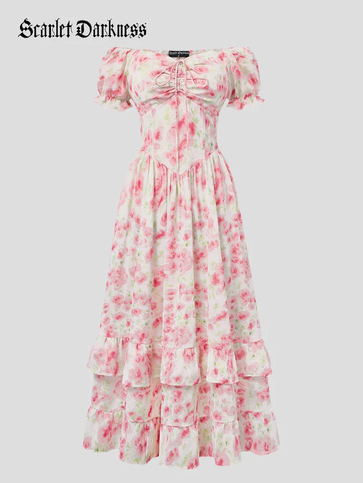 SEVERINE™ - Off-Shoulder Floral Pocket Sundress