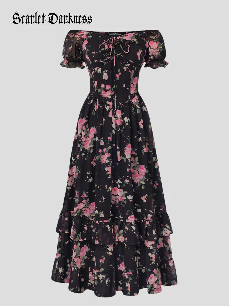 SEVERINE™ - Off-Shoulder Floral Pocket Sundress