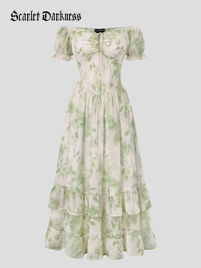 SEVERINE™ - Off-Shoulder Floral Pocket Sundress