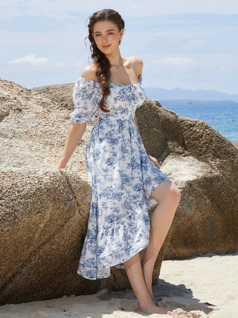 RAPHAELLE™ - Victorian Puff-Sleeve Wedding Dress