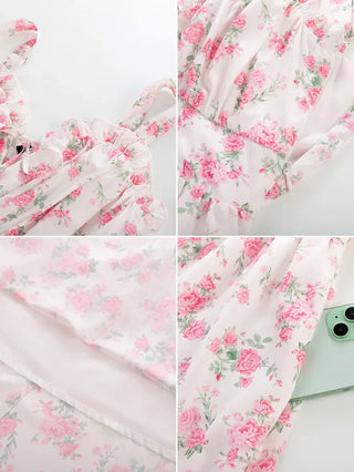 EDITH™ - Floral Corset Milkmaid Dress