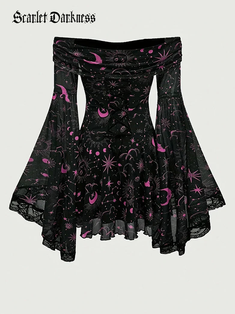 VALERIE™ - Whimsical Off-Shoulder Bell-Sleeve Dress