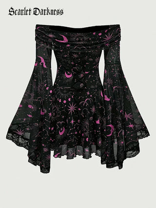 VALERIE™ - Whimsical Off-Shoulder Bell-Sleeve Dress