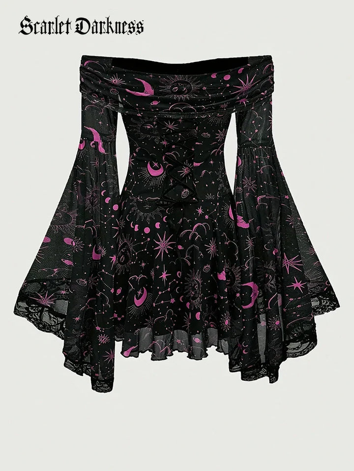 VALERIE™ - Whimsical Off-Shoulder Bell-Sleeve Dress