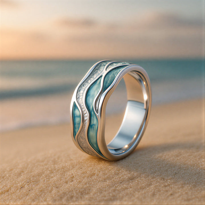 JULIETTE - Ocean Wave Turquoise Ring