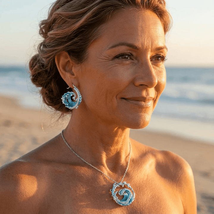 AUGUSTINE - Silver Necklace & Bonus Earring Set