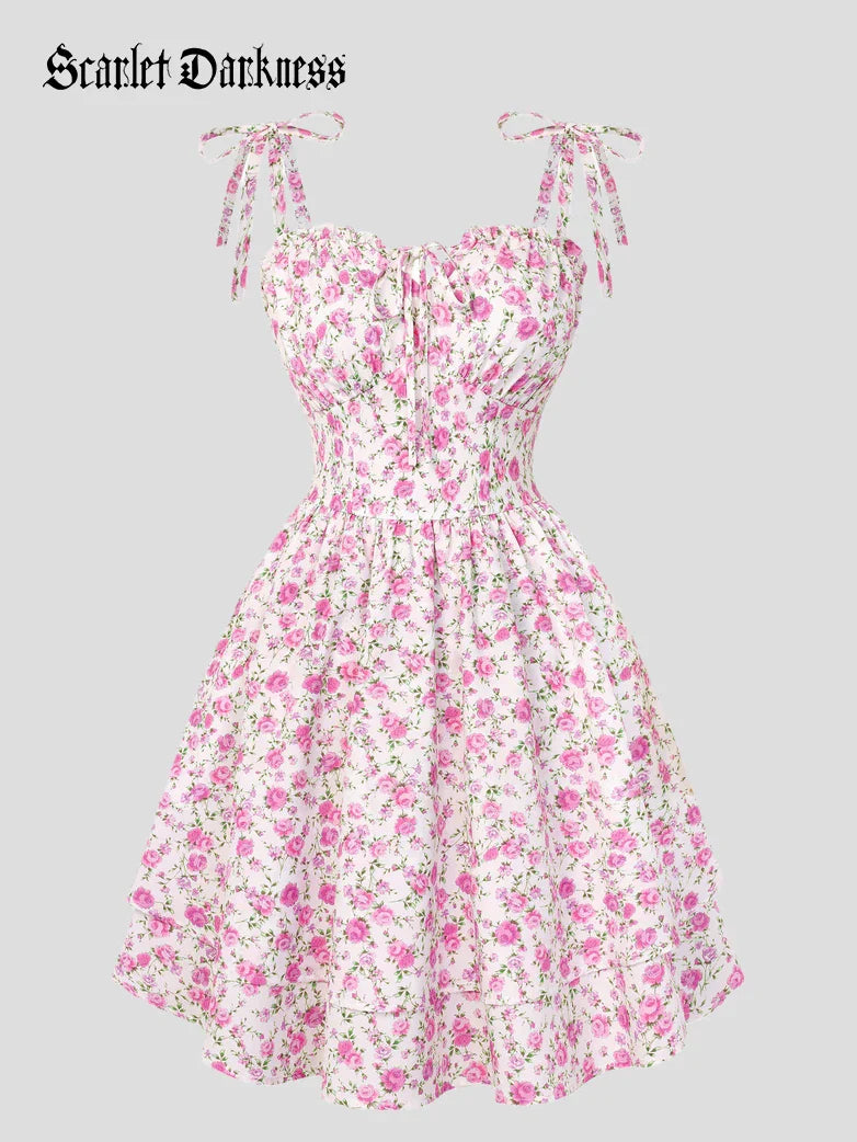 MIREILLE™ - Ditsy Floral Fitted Dress
