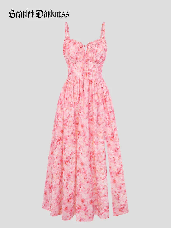 SUZANNE™ - Summer Slit Floral Dress