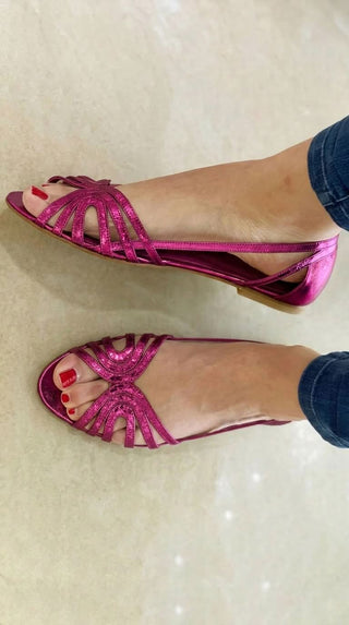 MARGAUX™ - Delicate Golden Slide Sandals