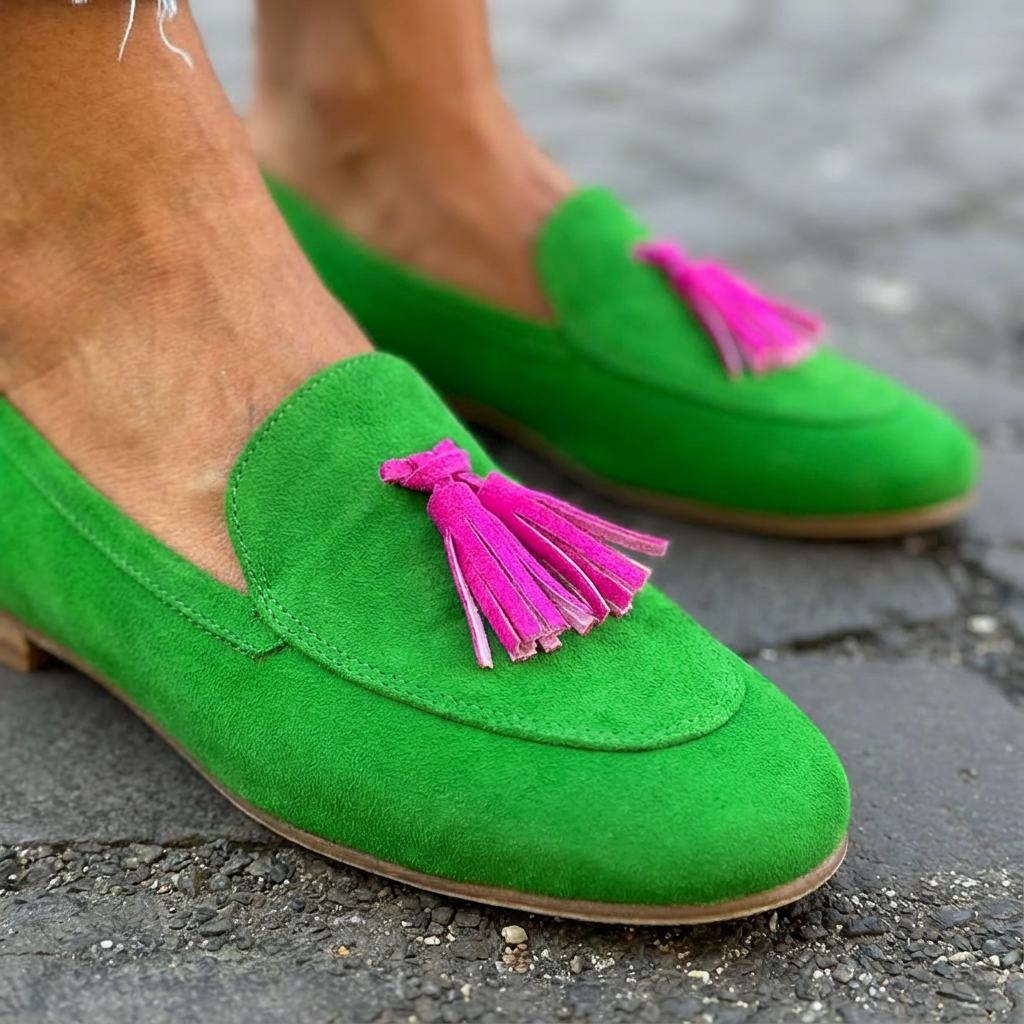 YSABEAU - Tassel-Embellished Comfort Loafers detail