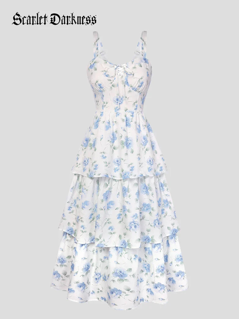 YVETTE™ - Summer Night Floral Wedding Dress