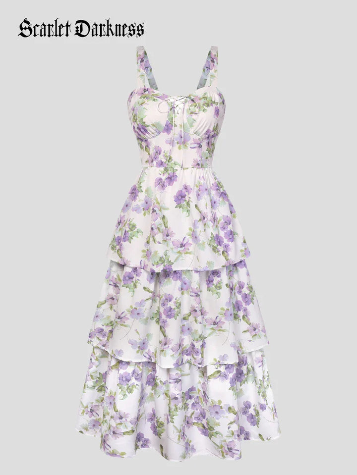 YVETTE™ - Summer Night Floral Wedding Dress