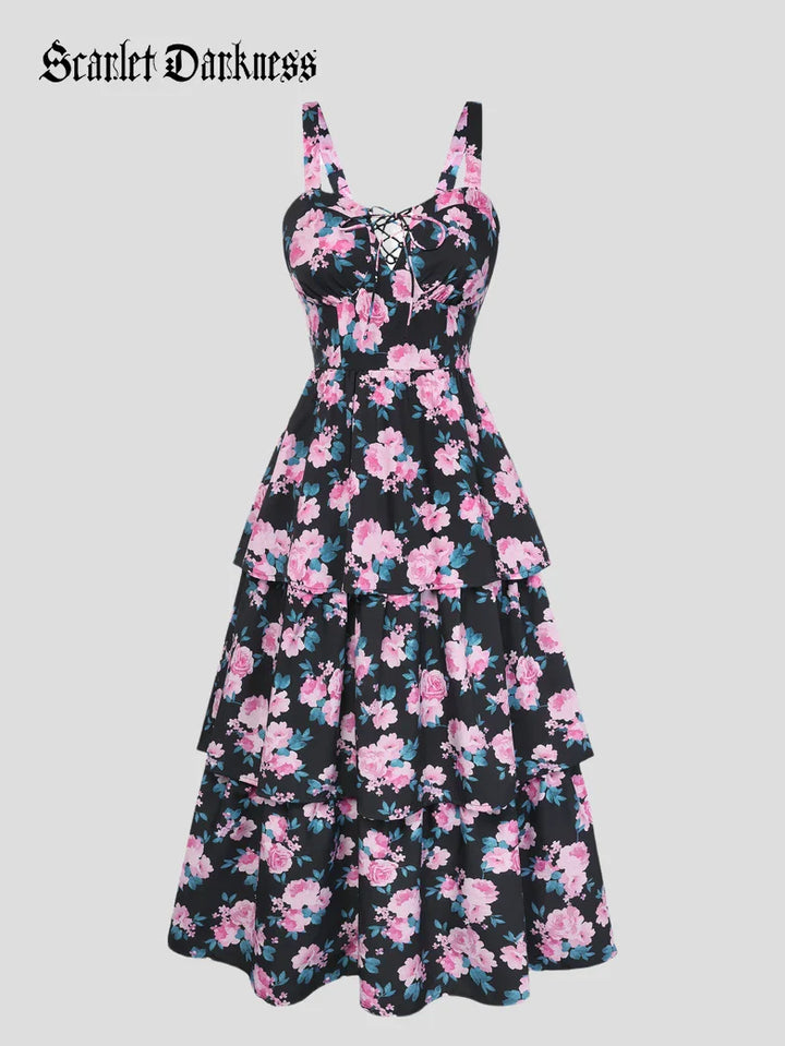 YVETTE™ - Summer Night Floral Wedding Dress