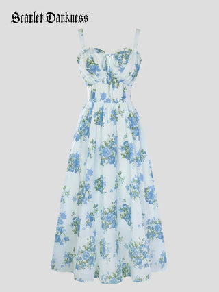 EDITH™ - Floral Corset Milkmaid Dress