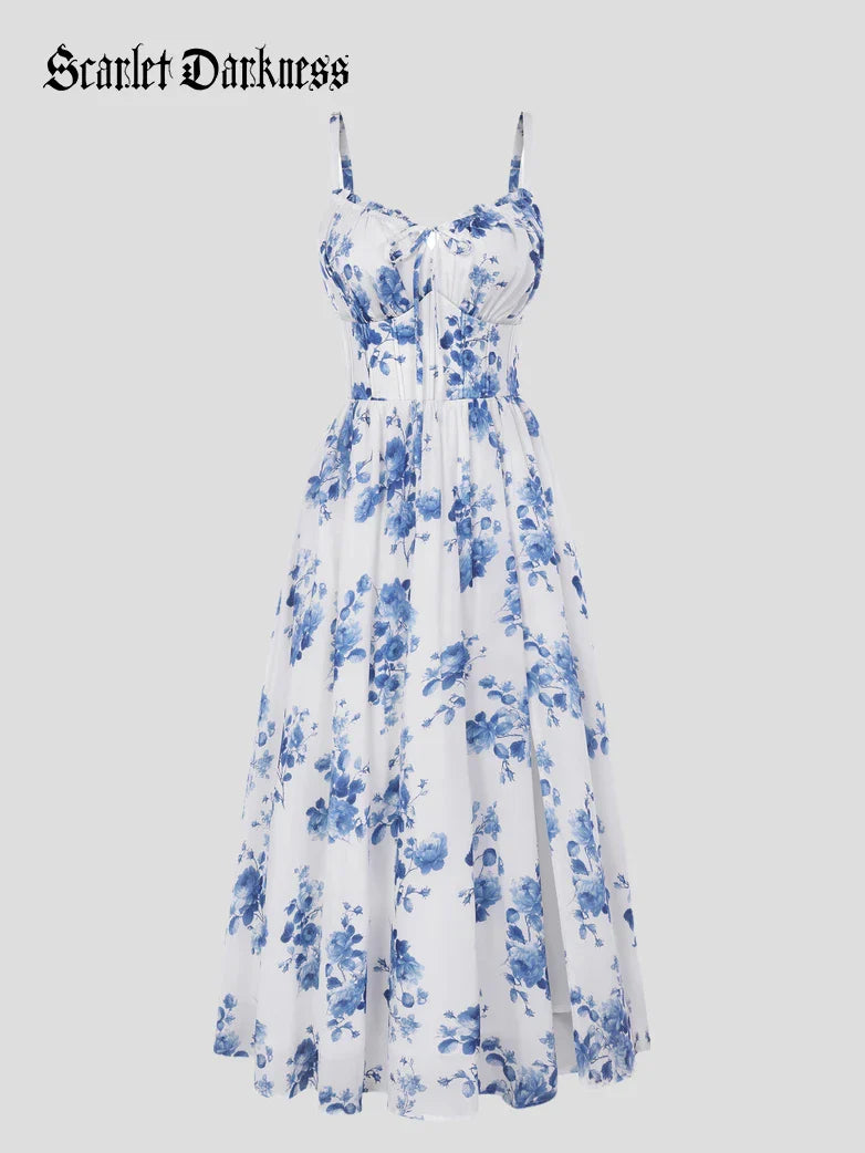 SUZANNE™ - Summer Slit Floral Dress