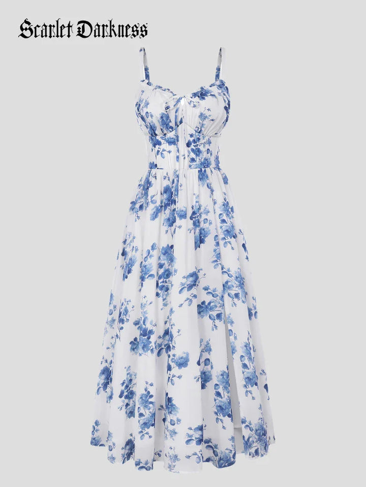 SUZANNE™ - Summer Slit Floral Dress