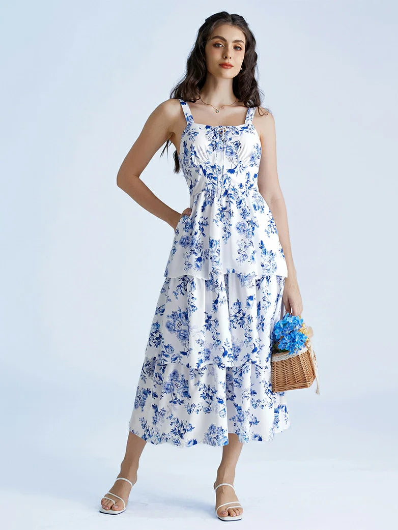 YVETTE™ - Summer Night Floral Wedding Dress