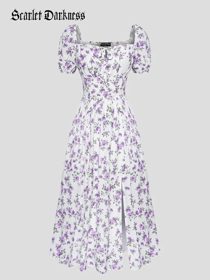 JOSETTE™ - Provence Slit Party Sundress