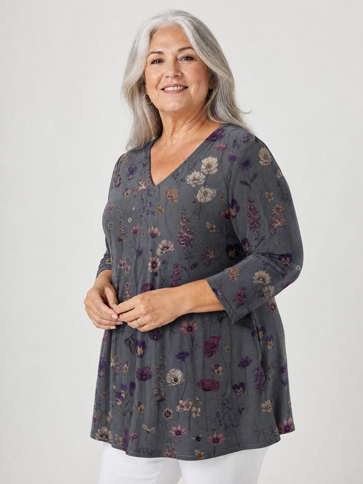 GILDA™ - Long-Sleeve V-Neck Blouse