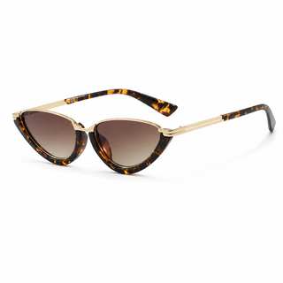 AURELIE Retro Cat-Eye Sunglasses Leopard