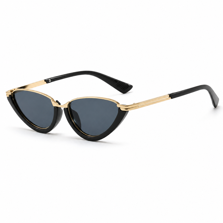 AURELIE Retro Cat-Eye Sunglasses Black