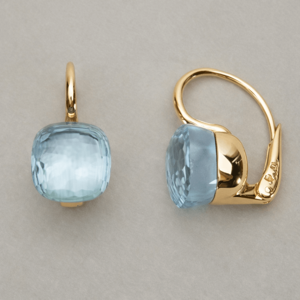SOLVEIG - Blue Inlaid Zirconia Earrings