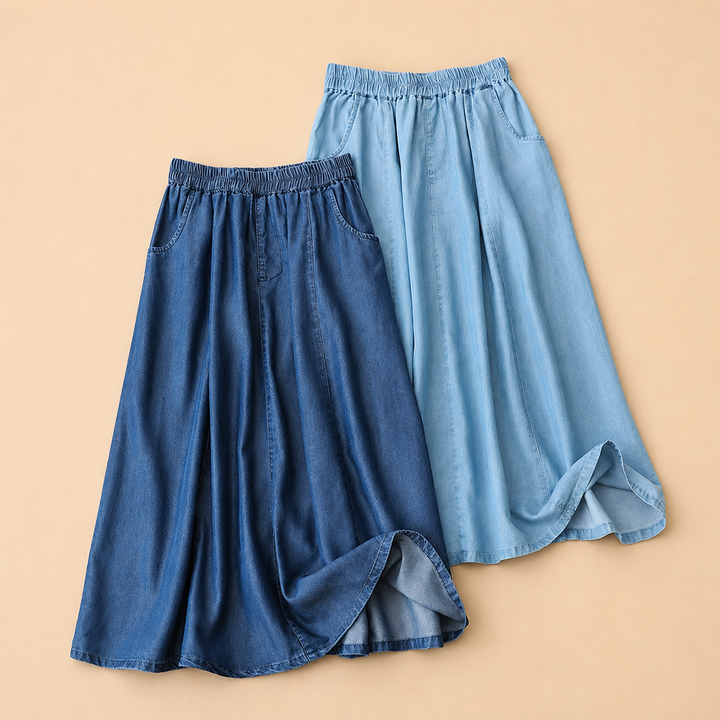ODETTE Relaxed Denim Skirt