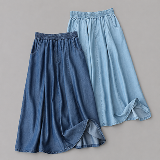 ODETTE Relaxed Denim Skirt