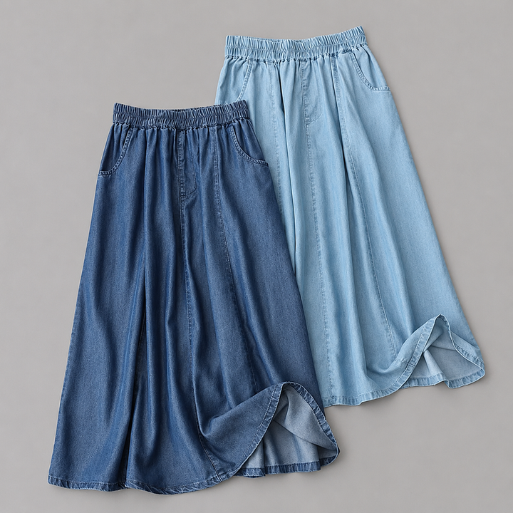 ODETTE Relaxed Denim Skirt