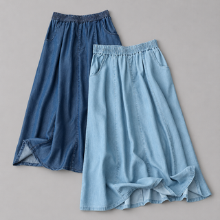 ODETTE Relaxed Denim Skirt