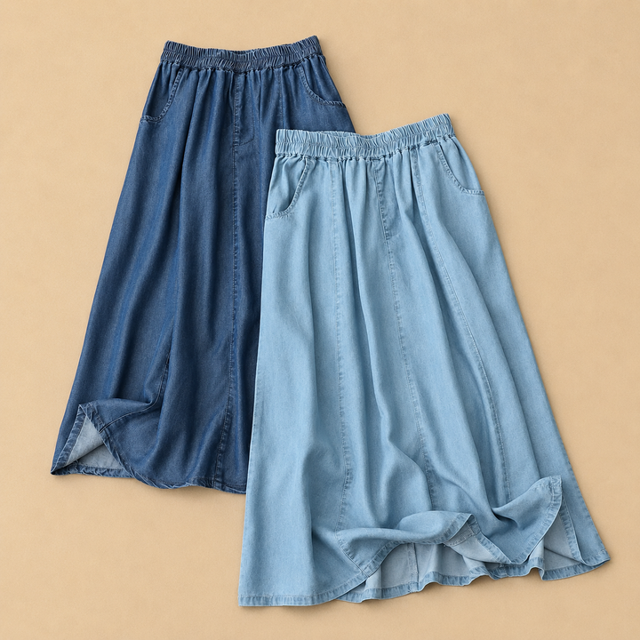 ODETTE Relaxed Denim Skirt