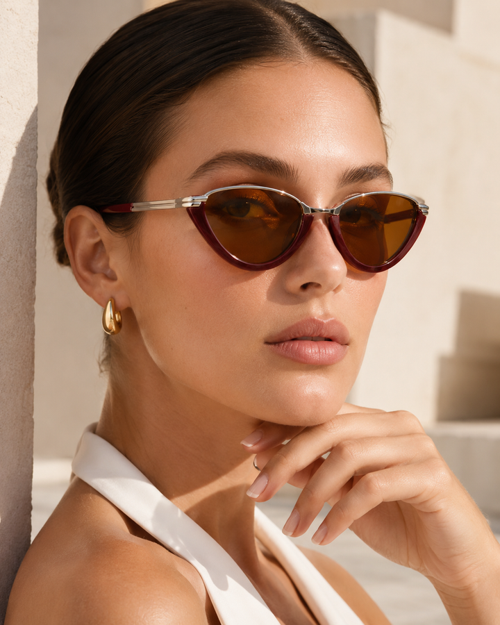 AURELIE Retro Cat-Eye Sunglasses