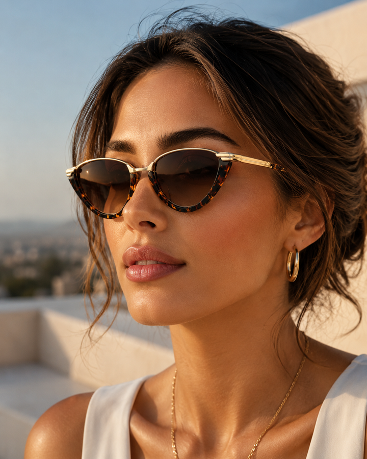 AURELIE Retro Cat-Eye Sunglasses