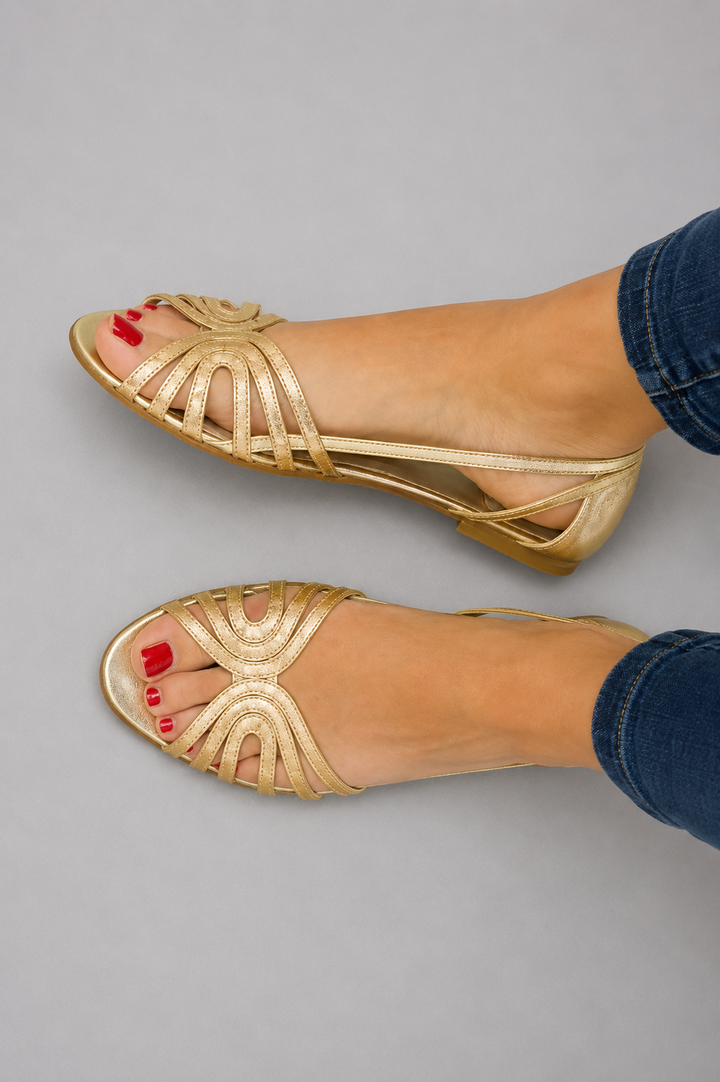 ELEONORA™ - Golden Lightweight Strap Sandals for Summer