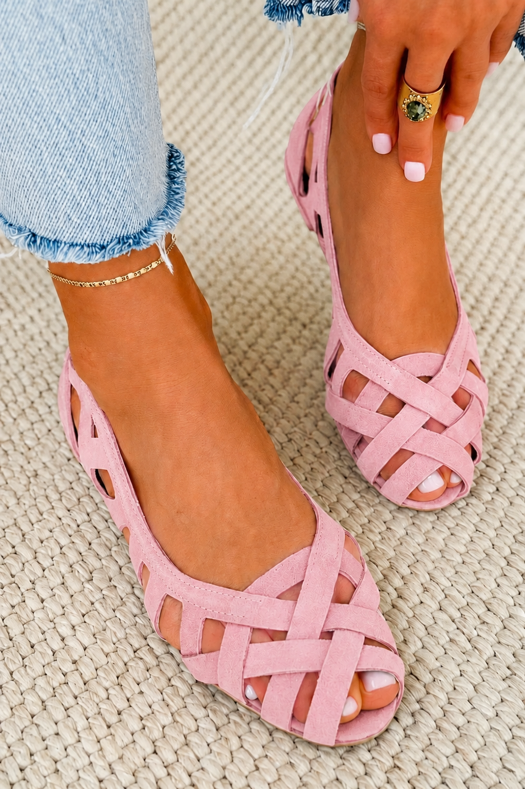 CATERINA™ - Woven Braided Flat Sandals for Summer
