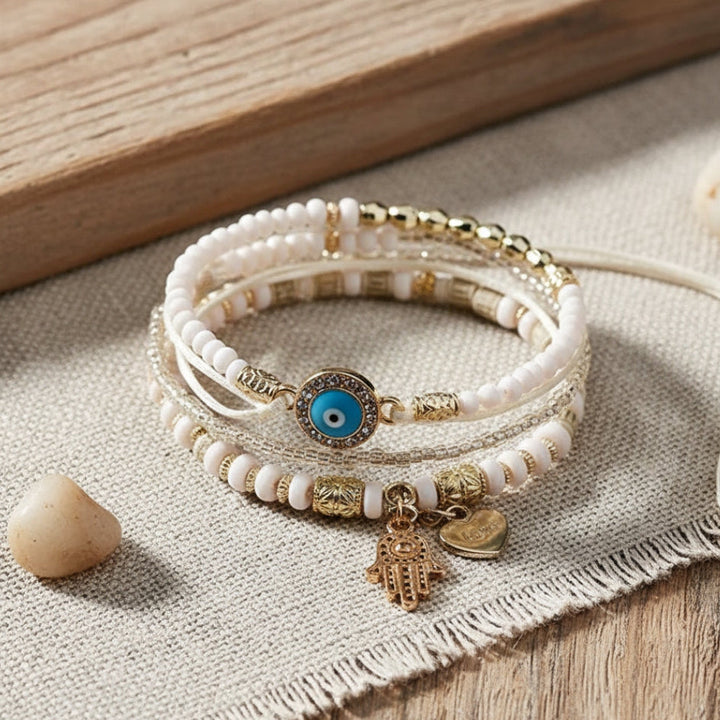 VALENTINE - Gold Hamsa Bracelet Bundle