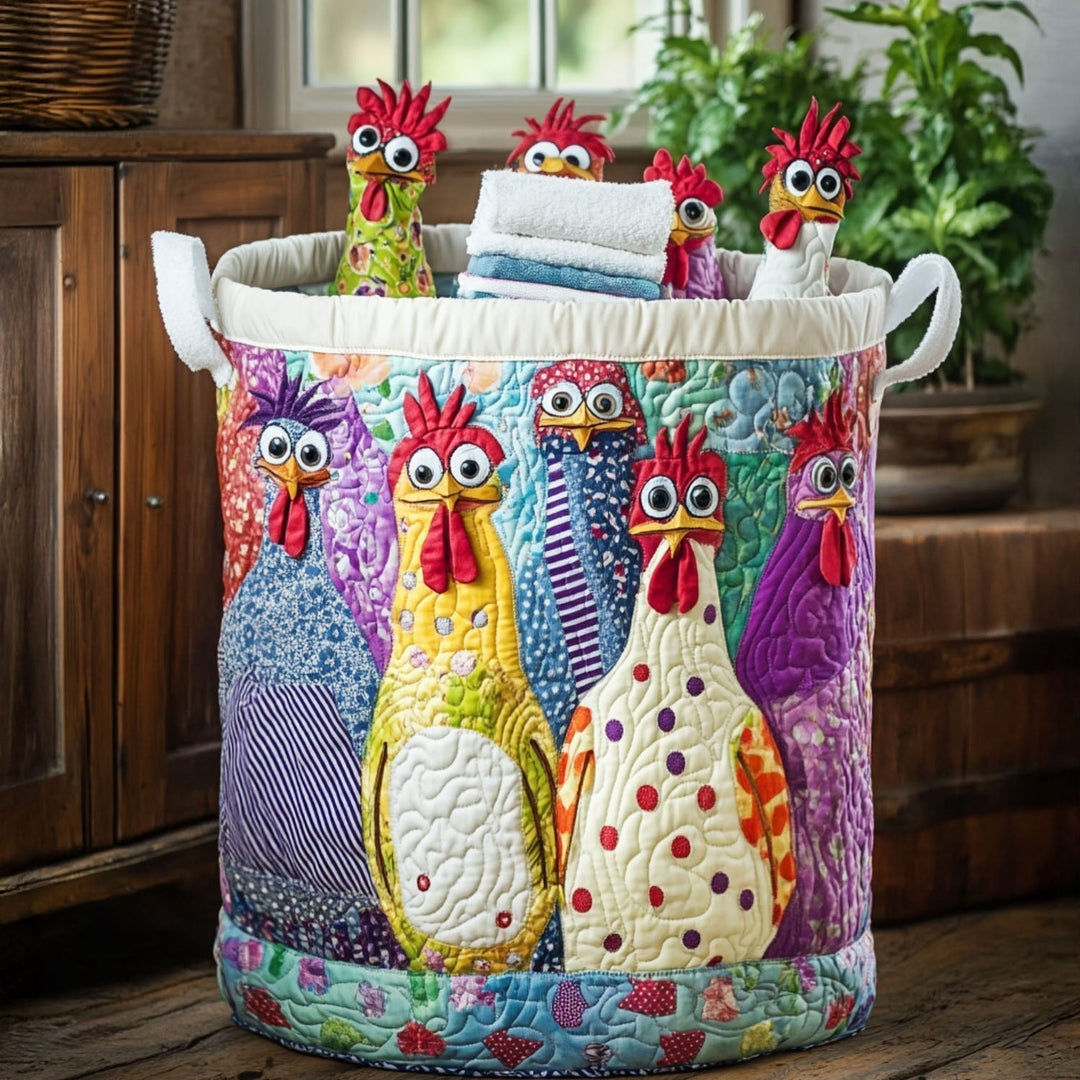 VIGGA - Cluck Couture Quilted Laundry Basket