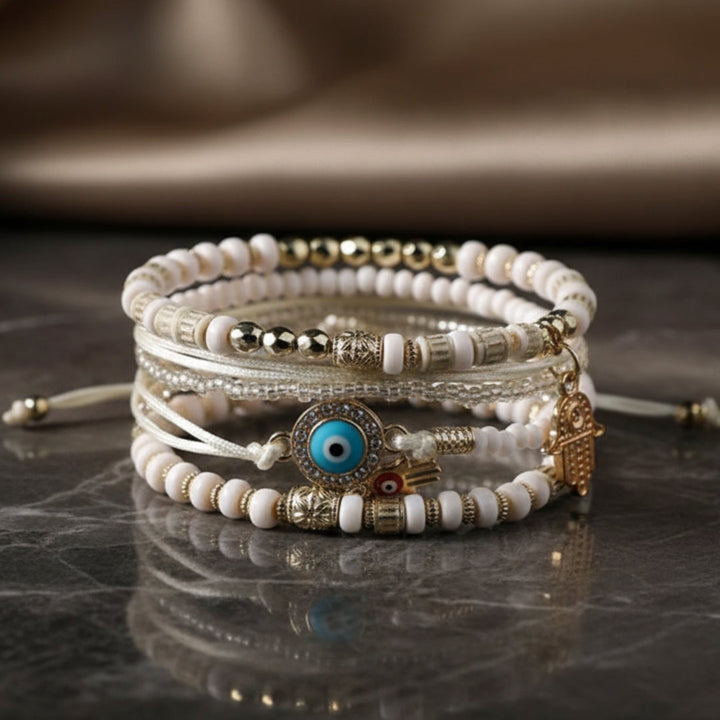 VALENTINE - Gold Hamsa Bracelet Bundle