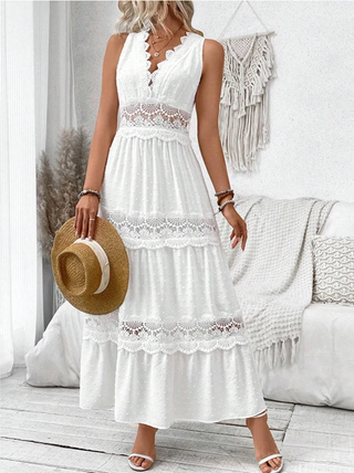 MAIKA™ - Lace V-Neck Dress