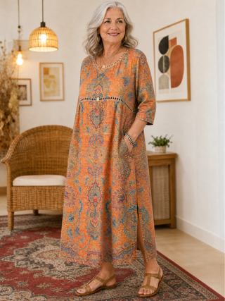 MARISOL printed flowy summer dress