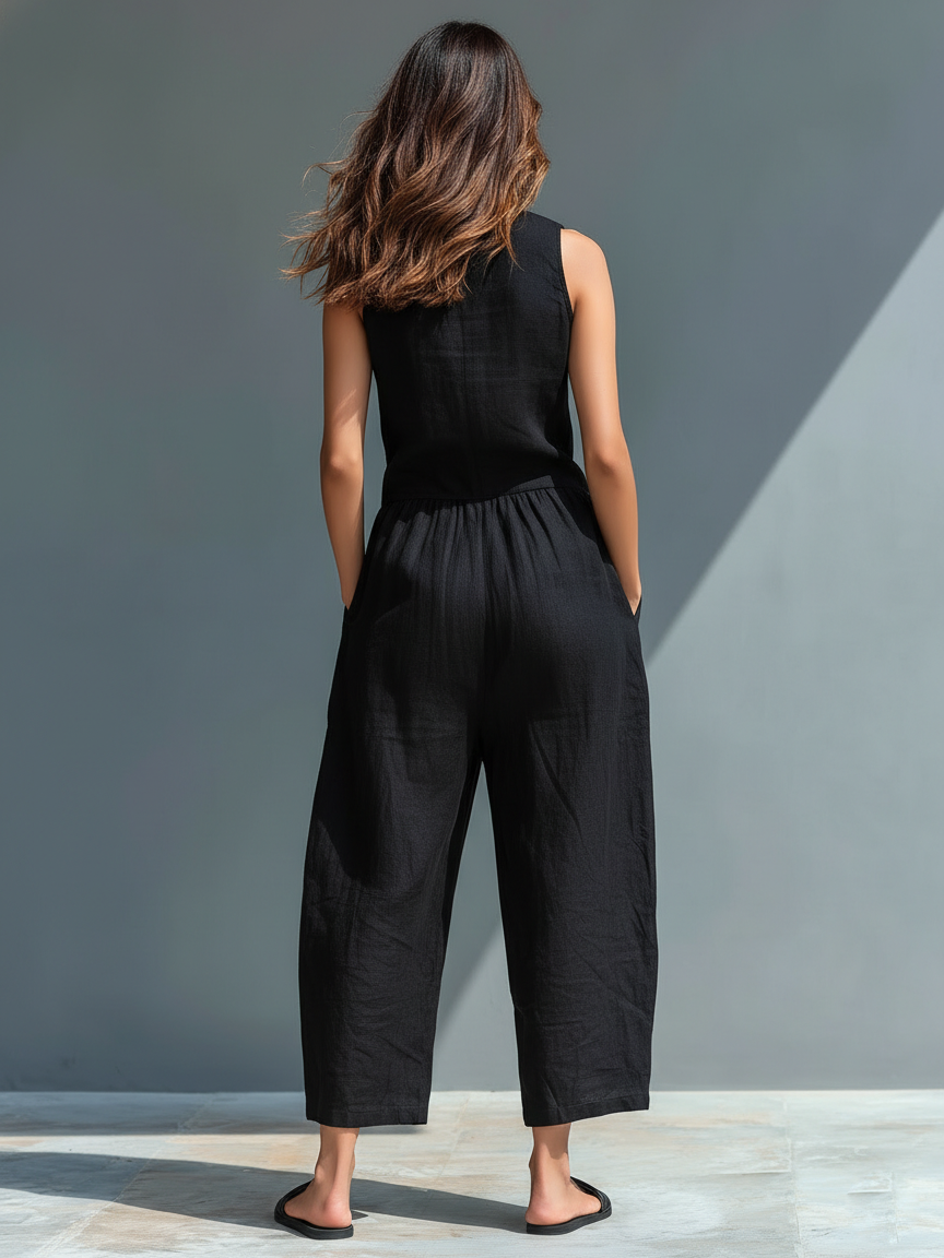 FEDERICA™ - Minimalist Linen Jumpsuit